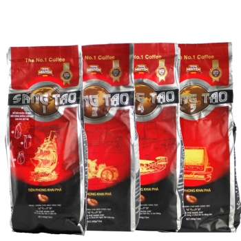 Trung Nguyen Kaffee Paket 4 Sorten, Sang Tao 1,3,4,5, Bohne Robusta und Arabica